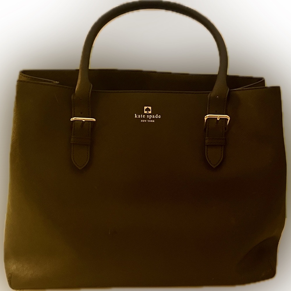 KATE SPADE 'Cove Street' Black Leather Airel Tote Bag